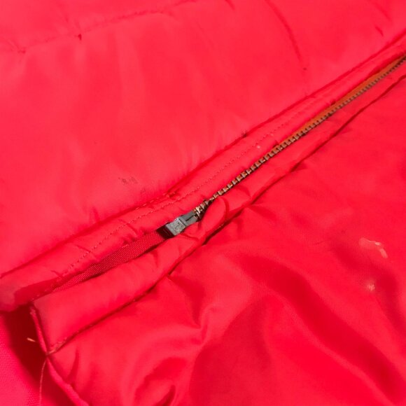 Firestone Red Vest Vintage Reversible Size S Retro Auto Racing Mechanic Jacket - Picture 10 of 16